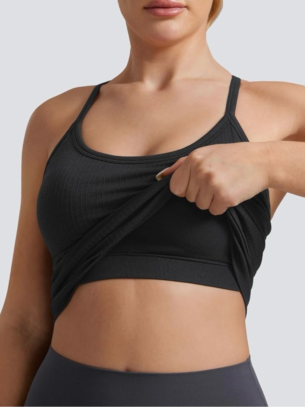 CRZ Yoga Ribbed Workout Tank - Picture 5 of 5